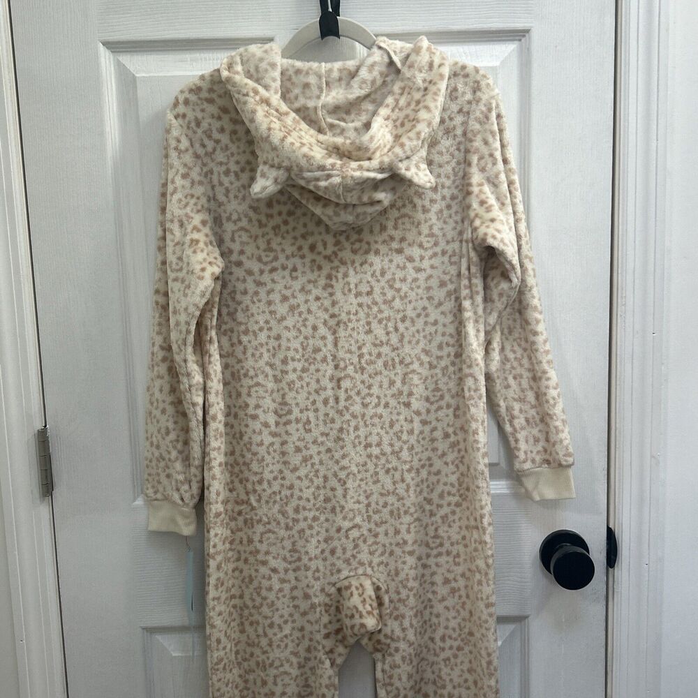 NWT Cat & Jack Girls Union Suit Pajamas XL 14 Off White One Piece Sleepwear - Picture 11 of 16